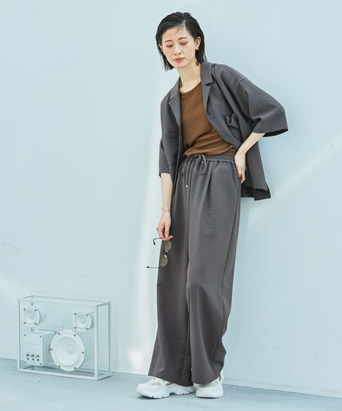 LAKOLE(ラコレ)の「【セットアップ対応/多機能ウェア】サップVTG開襟シャツ / 452732(シャツ/ブラウス・レディース・スミクロ/チャコールグレー/ライトベージュ・FREE)」の16枚目の写真