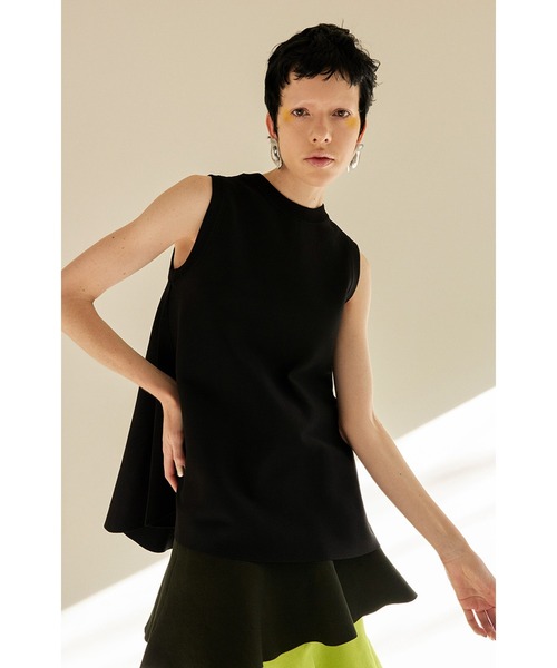 OMMO ニットカットソー　36美品 CIRCLE LAYERED DOCKING KNIT TOP（ニット/セーター）｜OMMO