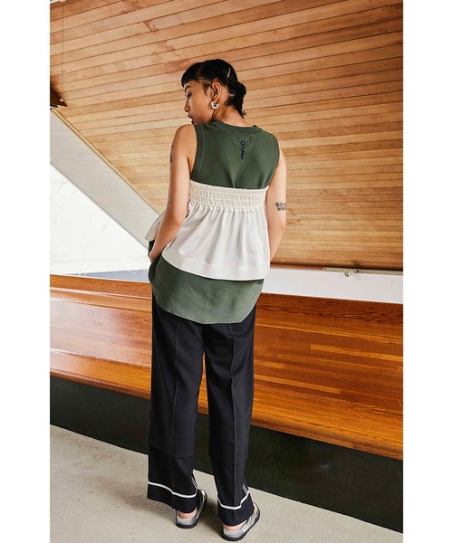 OMMO ニット フリーサイズ OMMO ONLINE STORE / BLOCKING PEPLUM KT CD