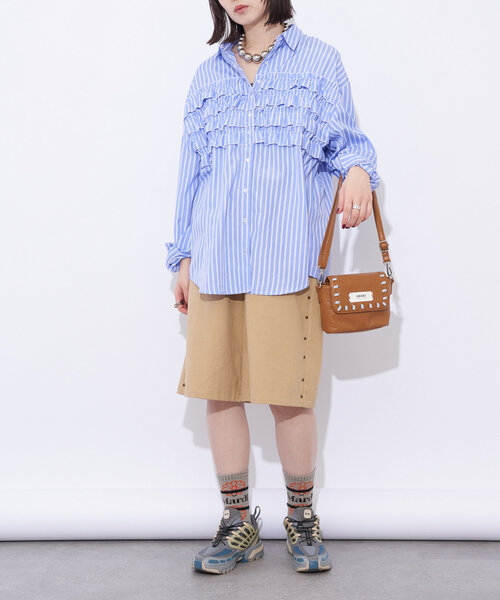 GRAIN(グレイン)の「【GRAIN/グレイン】ヴィンテージステッチミニショルダーバッグ(ショルダーバッグ・レディース・ブラウン/ネイビー/レッド/ブラック/ピンク/ホワイト/カーキ・FREE)」の16枚目の写真