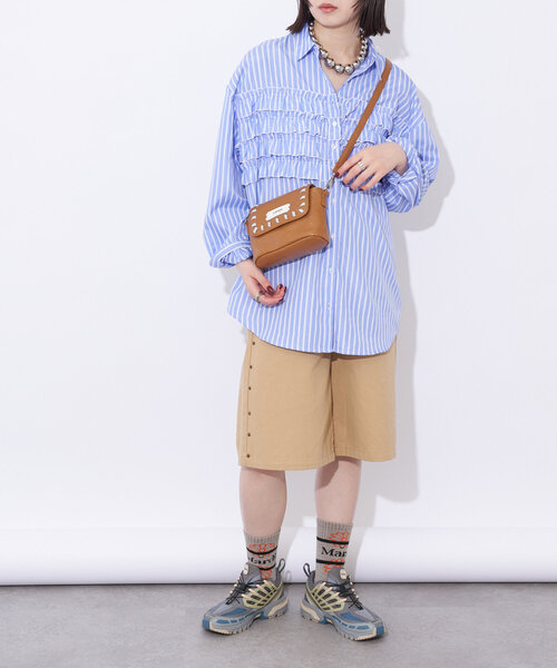 GRAIN(グレイン)の「【GRAIN/グレイン】ヴィンテージステッチミニショルダーバッグ(ショルダーバッグ・レディース・ブラウン/ネイビー/レッド/ブラック/ピンク/ホワイト/カーキ・FREE)」の18枚目の写真