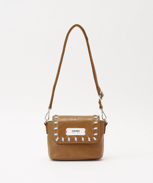 GRAIN(グレイン)の「【GRAIN/グレイン】ヴィンテージステッチミニショルダーバッグ(ショルダーバッグ・レディース・ブラウン/ネイビー/レッド/ブラック/ピンク/ホワイト/カーキ・FREE)」の22枚目の写真