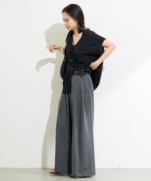 JOURNAL STANDARD（ジャーナルスタンダード）の「《追加2》リネンレーヨンニュアンスベスト（ベスト・レディース・チャコールグレー/ブラック・FREE）」の8枚目の写真