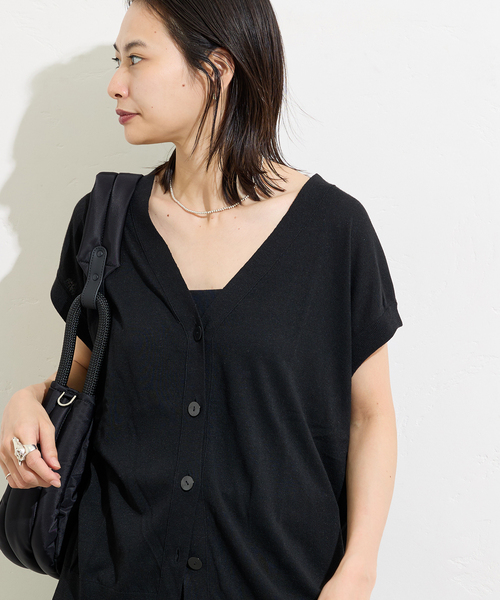 JOURNAL STANDARD（ジャーナルスタンダード）の「《追加2》リネンレーヨンニュアンスベスト（ベスト・レディース・チャコールグレー/ブラック・FREE）」の12枚目の写真