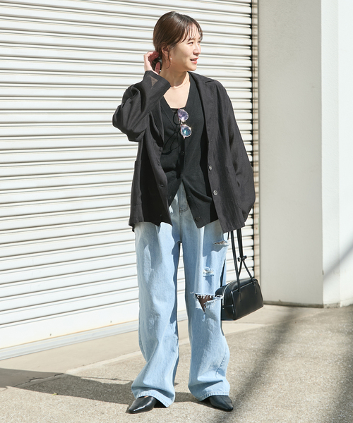 JOURNAL STANDARD（ジャーナルスタンダード）の「《追加2》リネンレーヨンニュアンスベスト（ベスト・レディース・チャコールグレー/ブラック・FREE）」の18枚目の写真