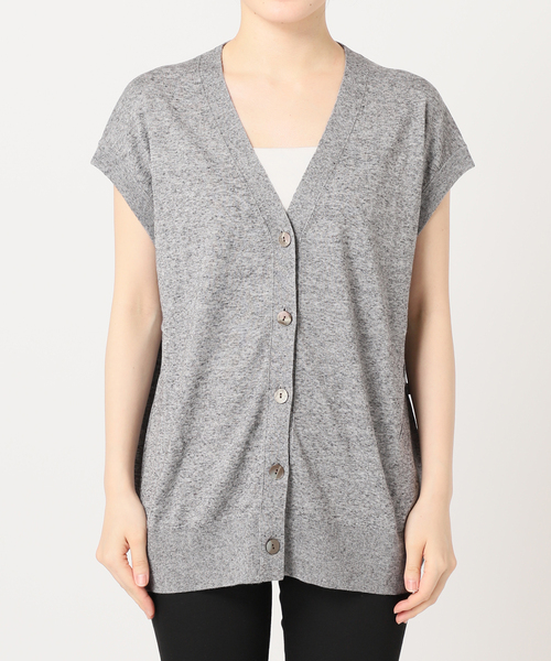 JOURNAL STANDARD（ジャーナルスタンダード）の「《追加2》リネンレーヨンニュアンスベスト（ベスト・レディース・チャコールグレー/ブラック・FREE）」の4枚目の写真