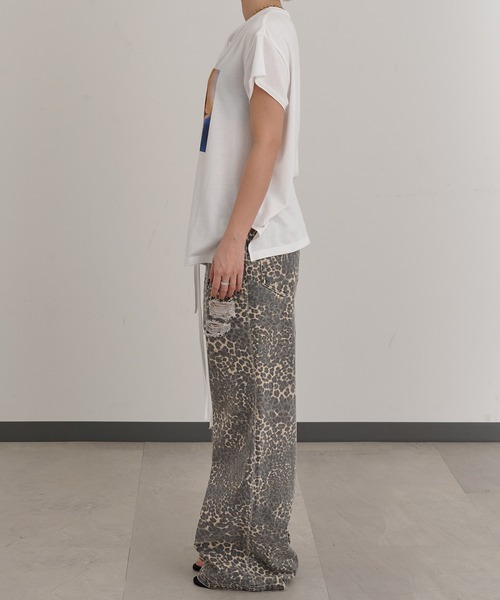 セール】カットオフ デザインプリントTシャツ FMN-25SS-CS-007