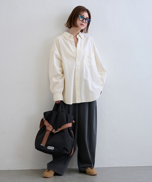 U by SPICK&SPAN(ユーバイスピックアンドスパン)の「《追加》2WAYトロタックイージーワイド(スラックス・レディース・チャコールグレー/ブラック・38/36)」の19枚目の写真