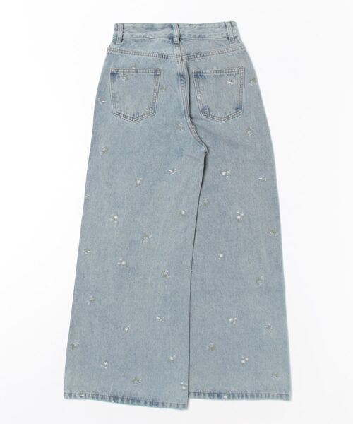 archives（アルシーヴ）の「花柄刺繍ワイドデニム（デニムパンツ・レディース・ブラック/ブルー・SMALL/MEDIUM）」の9枚目の写真