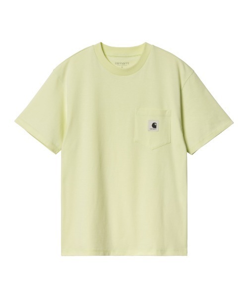 Carhartt WIP(カーハートダブリューアイピー)の「Carhartt WIP W' S/S POCKET T-SHIRT(カーハートワークインプログレス ウィメンズ ショートスリーブ ポケット Tシャツ)(Tシャツ/カットソー・レディース・ホワイト/グリーン系/ブラック・X-SMALL/SMALL/MEDIUM)」の3枚目の写真