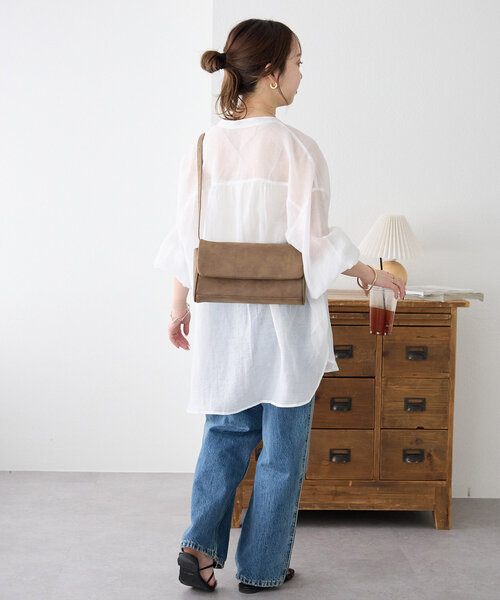 DISCOAT（ディスコート）の「フラップベルトショルダーバッグ（ショルダーバッグ・レディース・ブラウン/ベージュ/ブラック・FREE）」の9枚目の写真