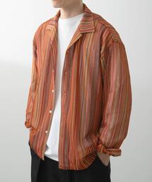 ITEMS URBANRESEARCH | マルチストライプレースオープンカラーシャツ(シャツ/ブラウス)