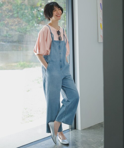 新品　エニィファム　デニムサロペット 洗濯機可】デニムサロペット（つなぎ/オールインワン）｜any Fam