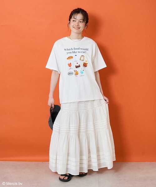 セール】miffy/ミッフィー miffy フードプリントTシャツ