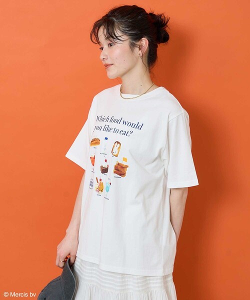 セール】miffy/ミッフィー miffy フードプリントTシャツ