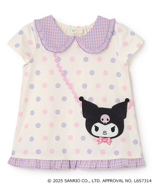 baby cheer(ベイビーチアー)の「【MY MELODY/KUROMI】ポシェットTシャツ(Tシャツ/カットソー・キッズ・ピンク/ラベンダー・110cm/90cm/100cm/120cm/80cm)」の2枚目の写真