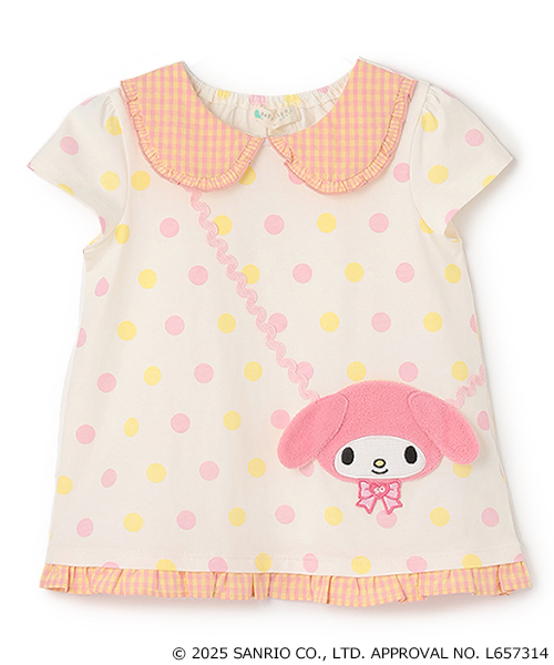 baby cheer(ベイビーチアー)の「【MY MELODY/KUROMI】ポシェットTシャツ(Tシャツ/カットソー・キッズ・ピンク/ラベンダー・110cm/90cm/100cm/120cm/80cm)」の1枚目の写真