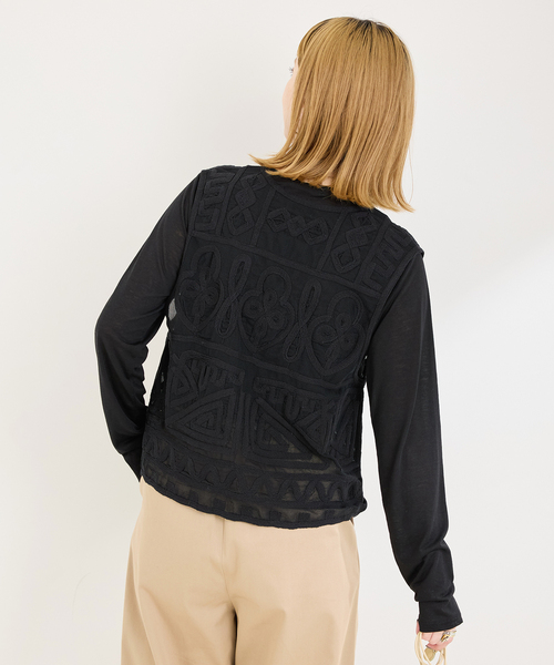 追加》【WEB限定】手洗い可 / メッシュ刺繍ベスト（その他