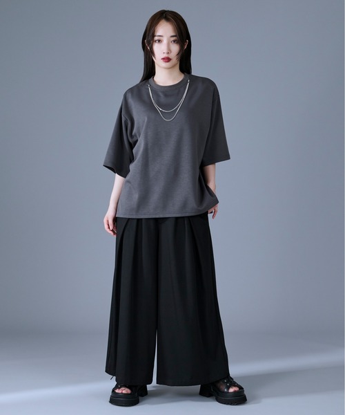 Ellno Loset(エルノロゼット)の「2WAYチェーンネックレスTシャツ(Tシャツ/カットソー・メンズ・ブルーグレー/ブラック/オフホワイト・SMALL/MEDIUM/LARGE)」の10枚目の写真