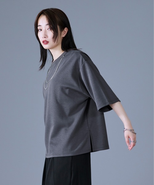 Ellno Loset(エルノロゼット)の「2WAYチェーンネックレスTシャツ(Tシャツ/カットソー・メンズ・ブルーグレー/ブラック/オフホワイト・SMALL/MEDIUM/LARGE)」の8枚目の写真