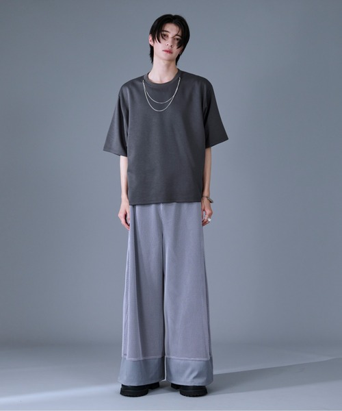Ellno Loset(エルノロゼット)の「2WAYチェーンネックレスTシャツ(Tシャツ/カットソー・メンズ・ブルーグレー/ブラック/オフホワイト・SMALL/MEDIUM/LARGE)」の18枚目の写真