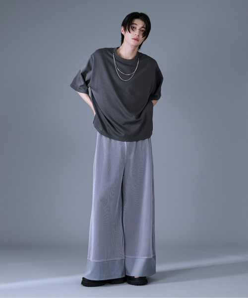 Ellno Loset(エルノロゼット)の「2WAYチェーンネックレスTシャツ(Tシャツ/カットソー・メンズ・ブルーグレー/ブラック/オフホワイト・SMALL/MEDIUM/LARGE)」の19枚目の写真