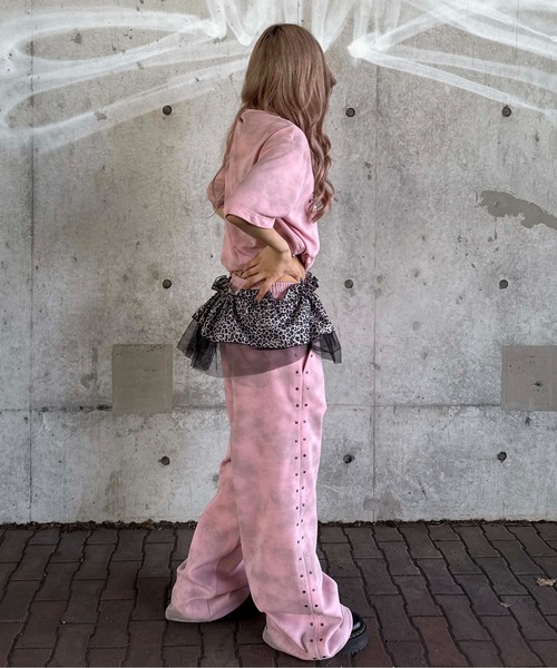 ダート加工スタッズスウェットパンツ