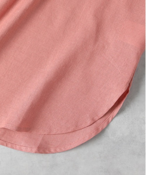 Right-on（ライトオン）の「【HONEYSUCKLE ROSE】リネン混スキッパーブラウス（シャツ/ブラウス・レディース・グリーン/オレンジ/ブラック・M/L）」の21枚目の写真