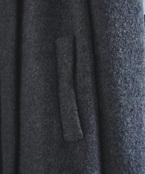 anuke（アンヌーク）の「anuke Collarless Cocoon Coat カラーレス