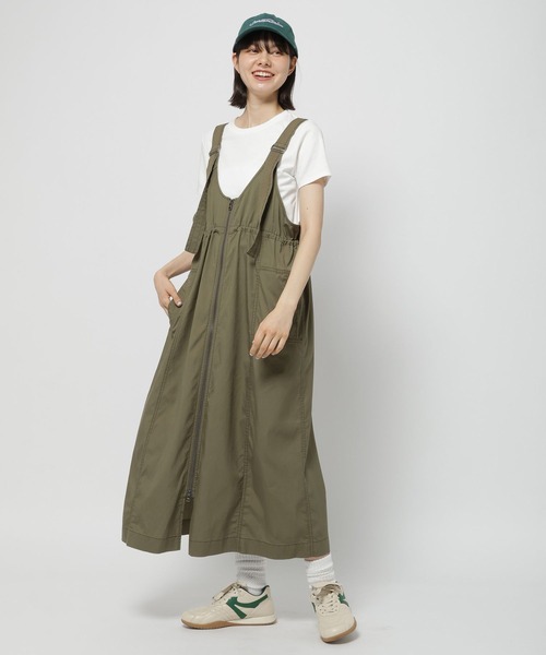 マルチWAYソフトジャンパースカート カーキ フリーサイズ niko and（ニコアンド）の「マルチWAYソフトジャンバースカート