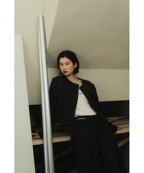 Knuth Marf（クヌースマーフ）の「collarless jacket（テーラードジャケット・レディース・ブラック・SMALL）」の6枚目の写真