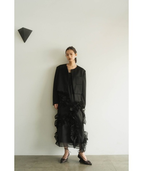 Knuth Marf（クヌースマーフ）の「collarless jacket（テーラードジャケット・レディース・ブラック・SMALL）」の11枚目の写真