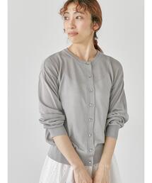 【接触冷感】クルーネックカーディガン