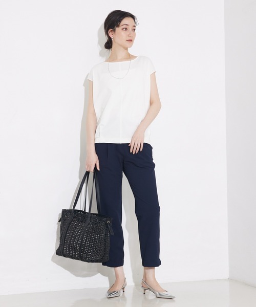 新品☆ qualite カリテ パンツ シアサッカーテーパードパンツ（その他パンツ）｜qualite