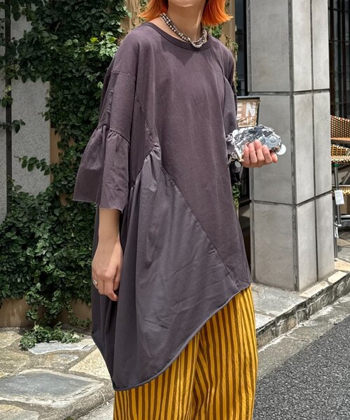 tシャツ etsintaリメイクフリルオーバーTEE レディース CIAOPANIC TYPY｜etsintaリメイクフリルオーバーTEE | Rakuten