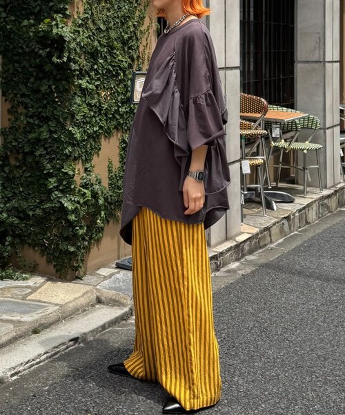 etsinta（エシンタ）の「etsintaリメイクフリルオーバーTEE（T