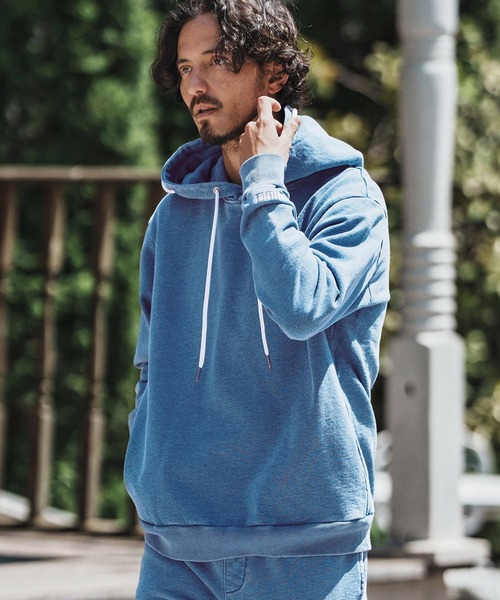 mpa3830- Knit Denim Spindle Pull Parka スピンドルパーカー