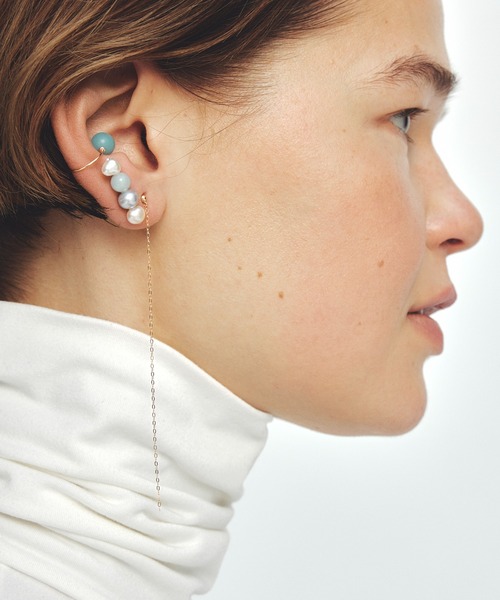 les bonbon(ルボンボン)の「【les bon bon】blazing long pierce/ブレイジング ロング ピアス BOB706(ピアス(両耳用)・レディース・ゴールド・FREE)」の2枚目の写真