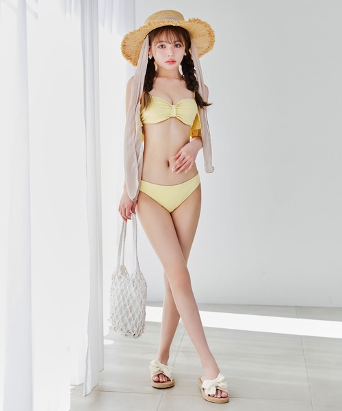 ビジューオフショルダーフリルビキニ 2点セット【ビキニ】【水着
