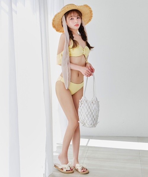 ビジューオフショルダーフリルビキニ 2点セット【ビキニ】【水着