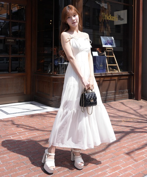 ティアードフレアキャミワンピース LIP SERVICE LIP SERVICE（リップサービス）｜ ティアードフレアキャミ