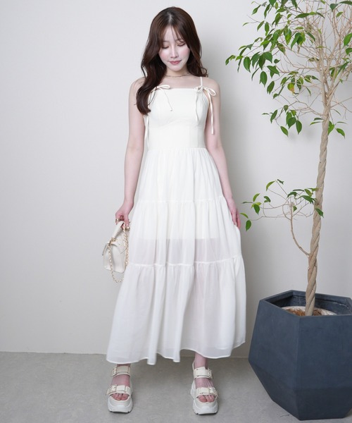 ティアードフレアキャミワンピース（ワンピース）｜LIPSERVICE（リップ