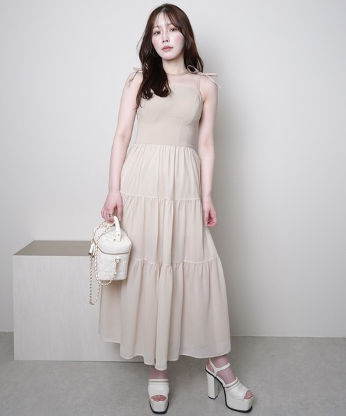 ティアードフレアキャミワンピース LIP SERVICE LIP SERVICE（リップサービス）｜ ティアードフレアキャミ