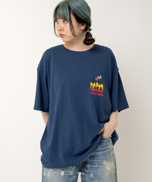 RNA - RNA ドクロ ポップアート 半袖Tシャツ アールエヌエー M M2505 ILOVE NY BIGT（Tシャツ/カットソー）｜RNA（アール