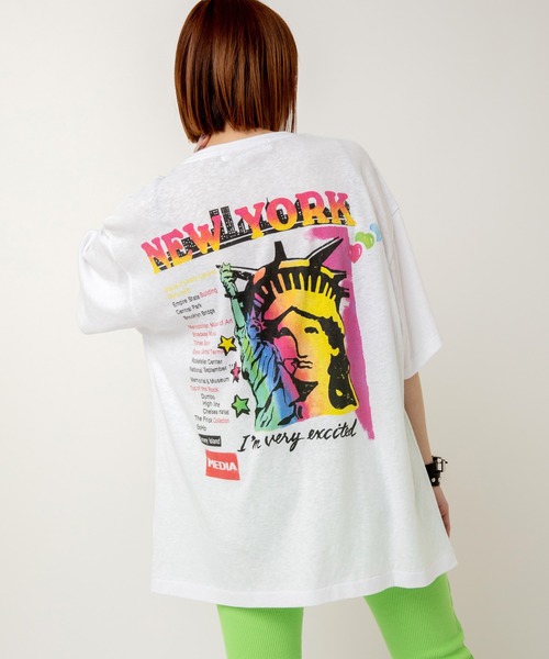 【ホワイト】M2505 ILOVE NY BIG T セール】M2505 ILOVE NY BIGT（Tシャツ/カットソー）｜RNA（アール