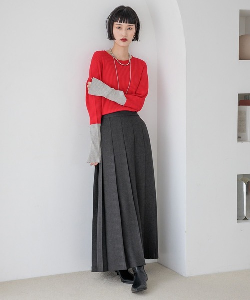 LOWRYS FARM(ローリーズファーム)の「12GハイショクスリーブLS 451465(ニット/セーター・レディース・レッド/ブラウン/ブラック/アイボリー/ネイビー/グレー・FREE)」の21枚目の写真