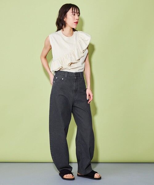 CITEN（シテン）の「＜CITEN＞バルーンデニム（デニムパンツ・レディース・ブラック/ライトブルー/ネイビー・M/L/S）」の11枚目の写真