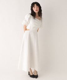 アシメカットアウトワンピース（半袖） 575258
