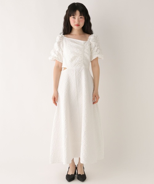 Heather（ヘザー）の「アシメカットアウトワンピース（半袖） 575258（ワンピース・レディース・オフホワイト/ブラック系その他・S/M）」の21枚目の写真