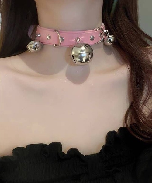 鈴付き チョーカー 首輪 リードチェーン cula1196（チョーカー